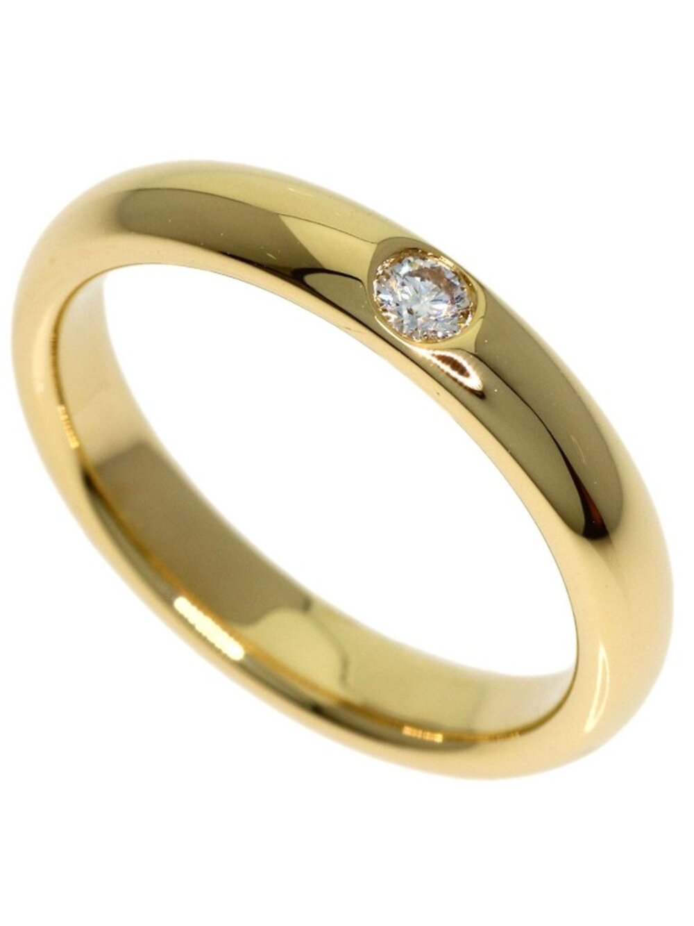 Harry Winston Round Cut Band Diamond Ring 18k Yellow Gold